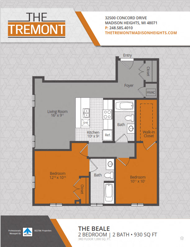 The Beale floor plan